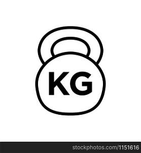 Kettle bell fitness icon design trendy
