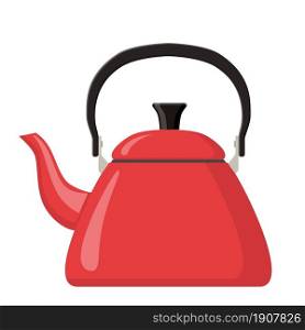 Kettle boils icon. Web page design template Poster banner website, UI, UX, web and mobile phone apps. Vector illustration in flat style.. Kettle boils icon