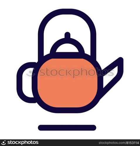Kettle containing tea placed on stove.