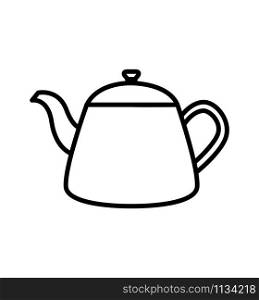 kettle icon isolated on white vector teapot eps 10. kettle icon isolated on white vector teapot