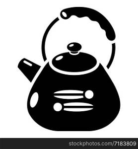 Kettle metal icon. Simple illustration of kettle metal vector icon for web. Kettle metal icon, simple black style