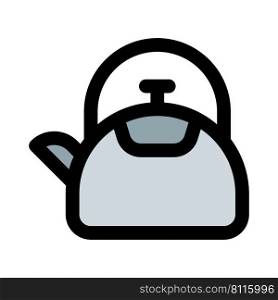 Kettle placed in kitchen for coffee pouring