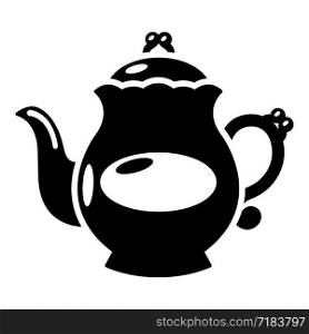 Kettle porcelain icon. Simple illustration of kettle porcelain vector icon for web. Kettle porcelain icon, simple black style
