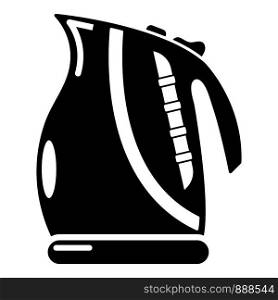 Kettle power icon. Simple illustration of kettle power vector icon for web. Kettle power icon, simple black style