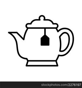 Kettle tea pot icon vector design template