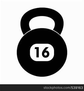 Kettlebell icon in simple style on a white background. Kettlebell icon in simple style