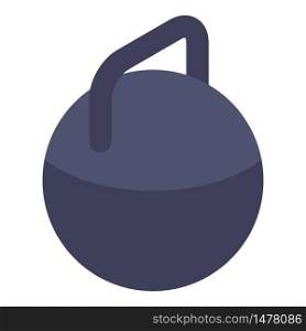 Kettlebell icon. Isometric of kettlebell vector icon for web design isolated on white background. Kettlebell icon, isometric style