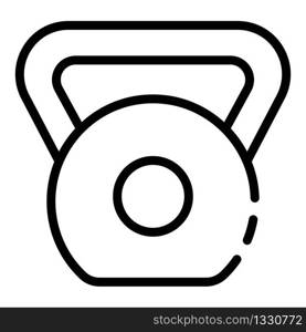 Kettlebell icon. Outline kettlebell vector icon for web design isolated on white background. Kettlebell icon, outline style