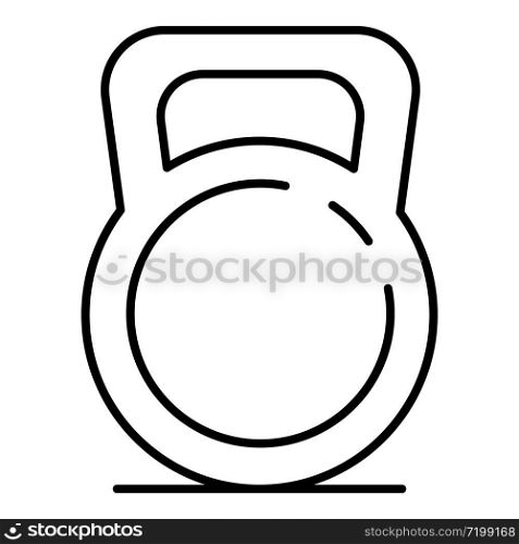 Kettlebell icon. Outline kettlebell vector icon for web design isolated on white background. Kettlebell icon, outline style
