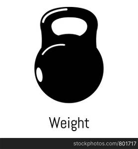 Kettlebell icon. Simple illustration of kettlebell vector icon for web. Kettlebell icon, simple black style