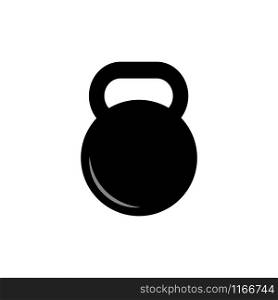Kettlebell icon vector. Kettlebell silhouette vector icon isolated on white