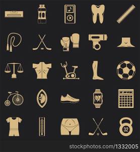 Kettlebell icons set. Simple set of 25 kettlebell vector icons for web for any design. Kettlebell icons set, simple style