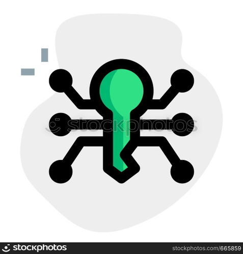 Key, a string of algorithm for encryption.
