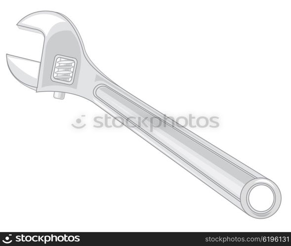 Key adjustable for repair . Expanding key for repair on white background insulated