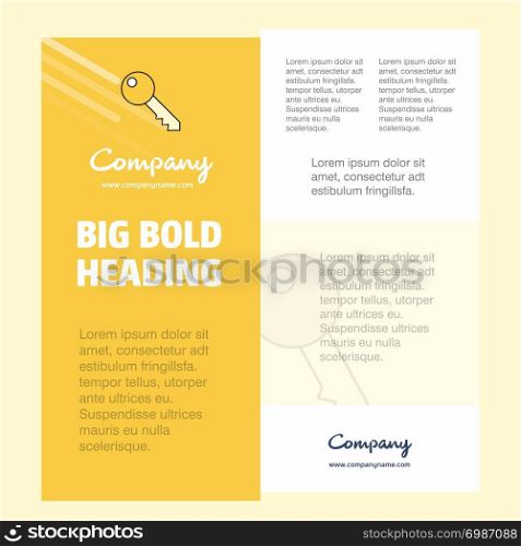 Key Business Company Poster Template. with place for text and images. vector background