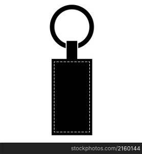 Key Chain icon on white background. Key Chain pendants sign. Leather Key Chain Template symbol. flat style.