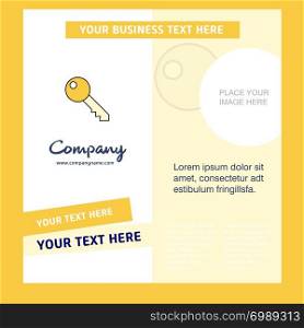 Key Company Brochure Template. Vector Busienss Template