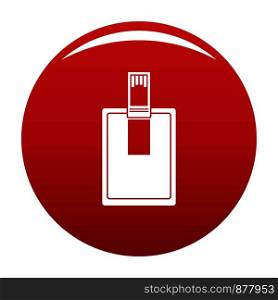Key connector icon. Simple illustration of key connector vector icon for any design red. Key connector icon vector red