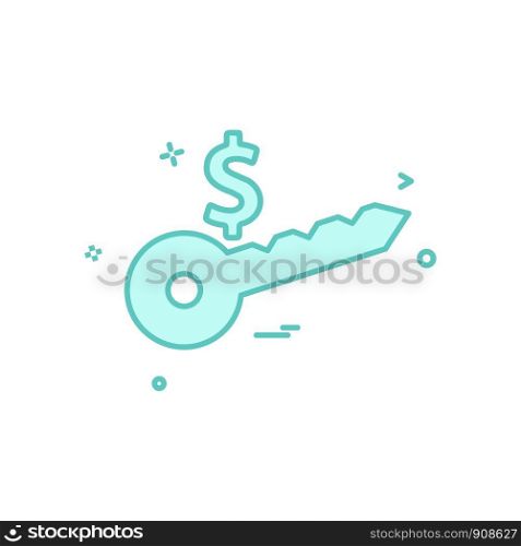 key dollar money icon vector design