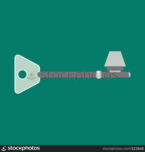 Key door vector safety icon. Protection secure house shape closeup isolated. Simple metal flat symbol