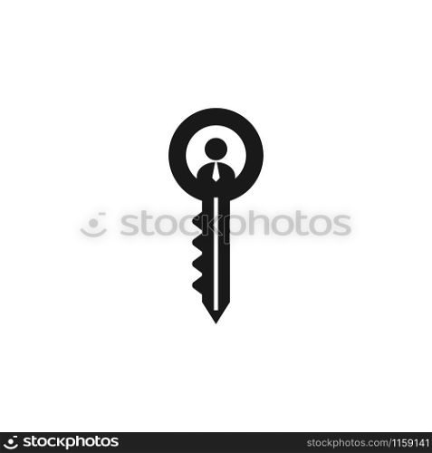 Key employee icon design template vector isolated illustration. Key employee icon design template vector isolated