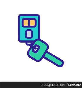 key fob with alarm icon vector. key fob with alarm sign. color symbol illustration. key fob with alarm icon vector outline illustration