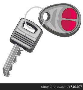 Key from car. Key from car on white background is insulated