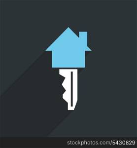 Key from the house. A vector illustration