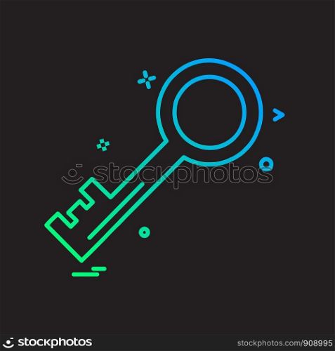 Key icon design vector
