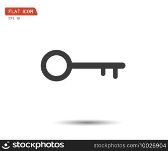 Key Icon flat, logo classic style, vector illustration