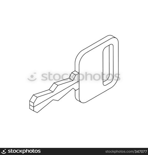 Key icon in isometric 3d style isolated on white background. Key icon, isometric 3d style