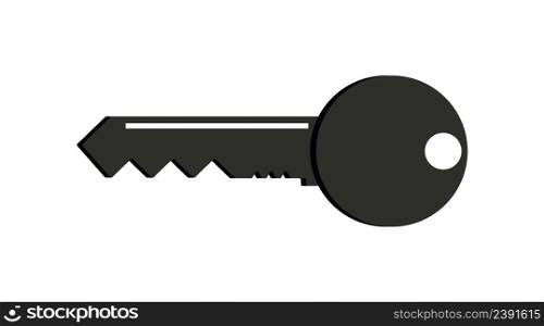 Key icon. Key icon for lock, house, door and car. Symbol of password and keyword. Pictogram for keyhole of apartment and login. Vector.