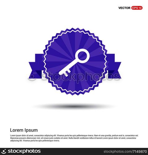 key icon - Purple Ribbon banner