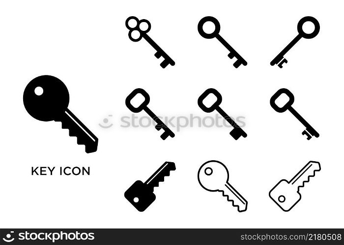 key icon set vector design template in white background