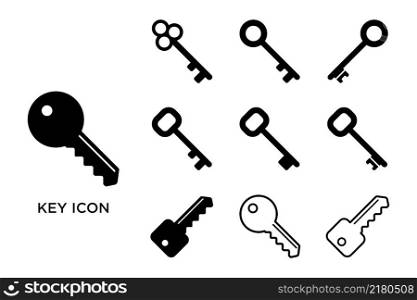 key icon set vector design template in white background