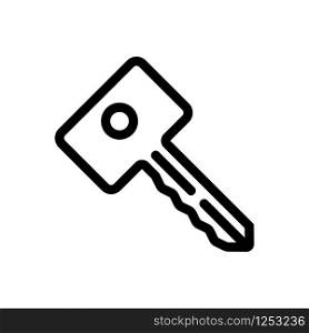 key icon vector. Thin line sign. Isolated contour symbol illustration. key icon vector. Isolated contour symbol illustration