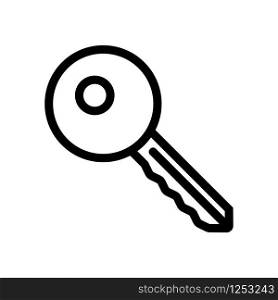 key icon vector. Thin line sign. Isolated contour symbol illustration. key icon vector. Isolated contour symbol illustration