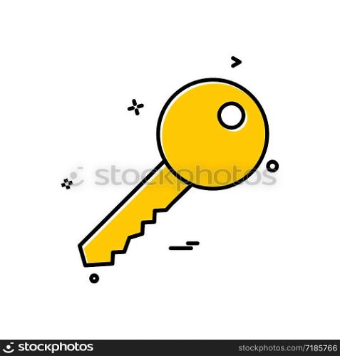 key lock icon vector design