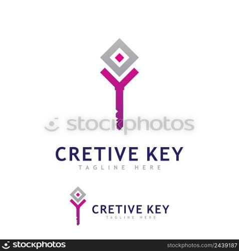 Key Logo Creative Concept Vector. Security logo Symbol