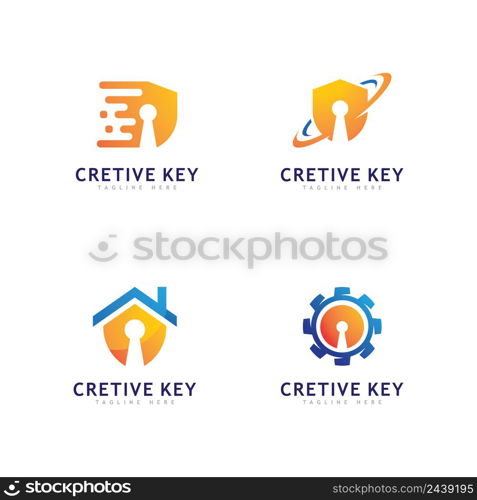 Key Logo Creative Concept Vector. Security logo Symbol