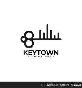 Key logo design template vector isolated illustration