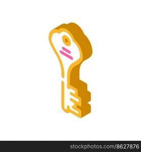 key padlock isometric icon vector. key padlock sign. isolated symbol illustration. key padlock isometric icon vector illustration