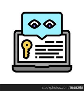 key security system color icon vector. key security system sign. isolated symbol illustration. key security system color icon vector illustration