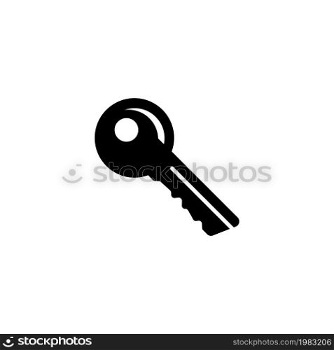 Key Silhouette, Safety Tool, Protection. Flat Vector Icon illustration. Simple black symbol on white background. Key Silhouette, Safety, Protection sign design template for web and mobile UI element. Key Silhouette, Safety Tool, Protection. Flat Vector Icon illustration. Simple black symbol on white background. Key Silhouette, Safety, Protection sign design template for web and mobile UI element.