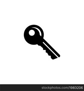 Key Silhouette, Safety Tool, Protection. Flat Vector Icon illustration. Simple black symbol on white background. Key Silhouette, Safety, Protection sign design template for web and mobile UI element. Key Silhouette, Safety Tool, Protection. Flat Vector Icon illustration. Simple black symbol on white background. Key Silhouette, Safety, Protection sign design template for web and mobile UI element.