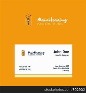 Key tag logo Design with business card template. Elegant corporate identity. - Vector