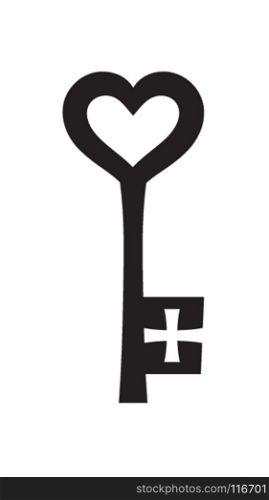 Key to heart ? symbol of secret, knowledge, disclosure, discovery, revelation, unlock