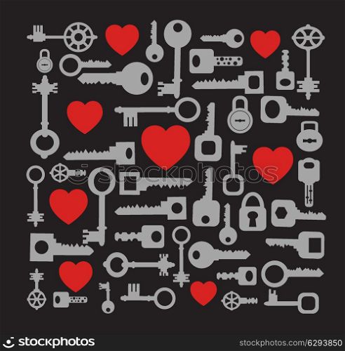Key to my heart. Romantic song of the keys, locks