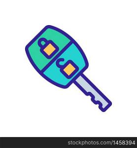 key to open and close machine icon vector. key to open and close machine sign. color symbol illustration. key to open and close machine icon vector outline illustration