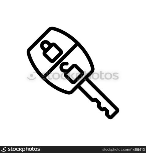 key to open and close machine icon vector. key to open and close machine sign. isolated contour symbol illustration. key to open and close machine icon vector outline illustration